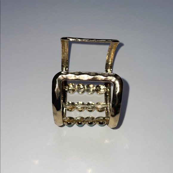 NWOT Gold & Turquoise Adjustable Cuff Bracelet - Picture 3 of 4